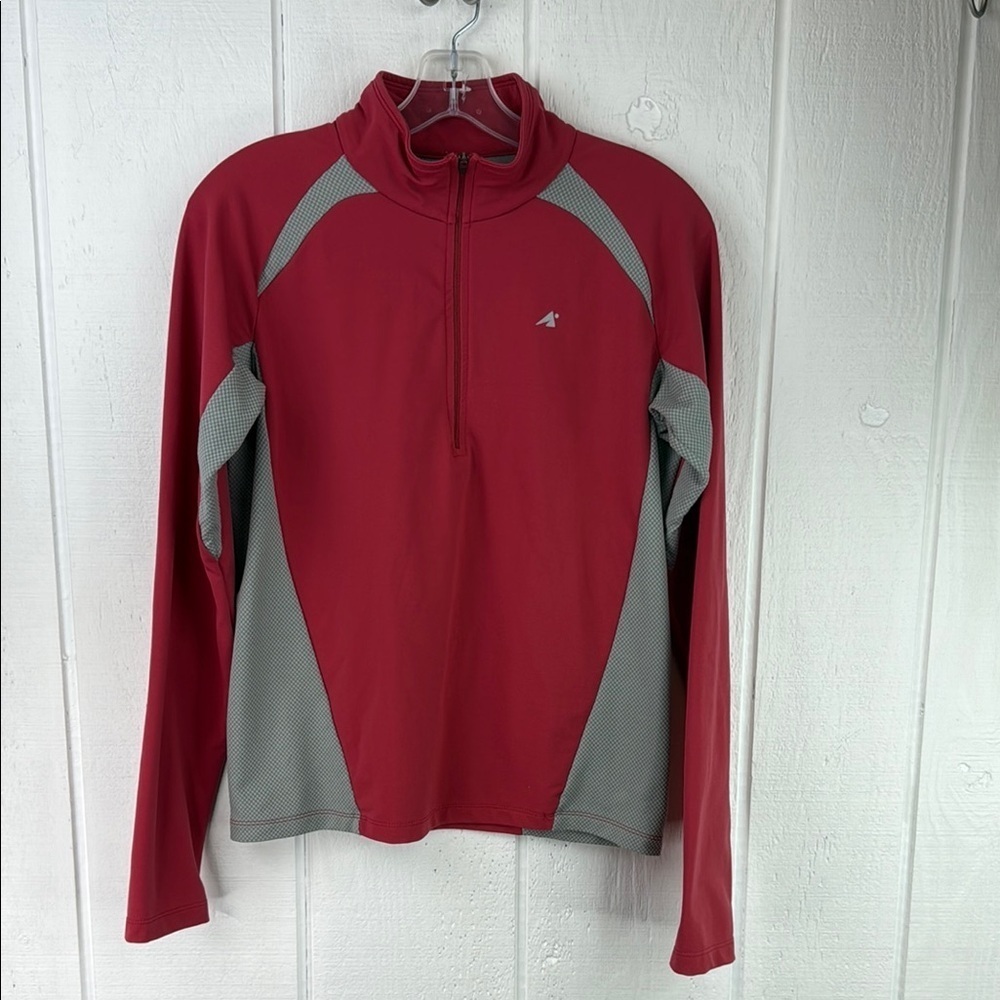 Eastern Mountain Sports Red and Gray Half Zip Performance Jacket Women’s XL